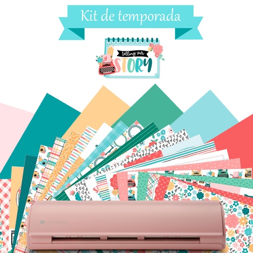 09 Silhouette Cameo 5 12in Rosa - Kit de Temporada -