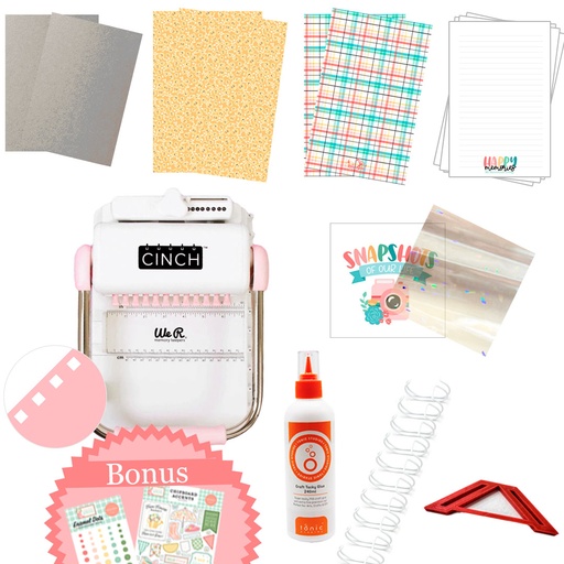 02 Encuadernadora Cinch Rosa - Kit de Temporada -