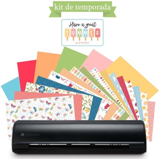 08 Silhouette Cameo 5 12in Negra - Kit de Temporada - Llegó el verano!