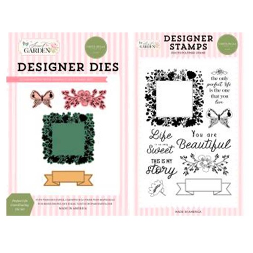 [0664] Secret Garden - Echo Park - Duo Stamp Set & Dies
