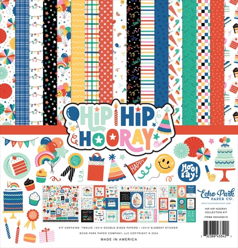 [HHH409016] Hip Hip Hooray - Echo Park - Papeles Premium de Coleccion 12x12in