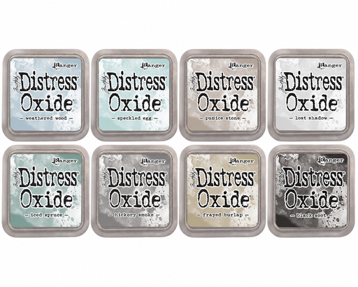 Tintas Distress Oxide Tonos Negros y Grises