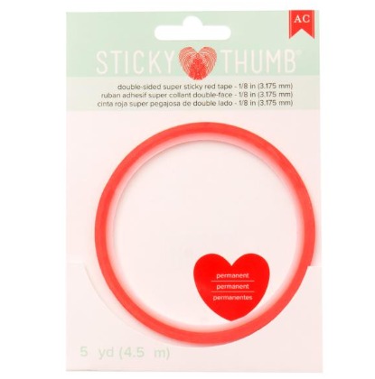 [342055] Sticky Thumb Cinta Doble Cara 1/8 pulgadas Adherencia Fuerte