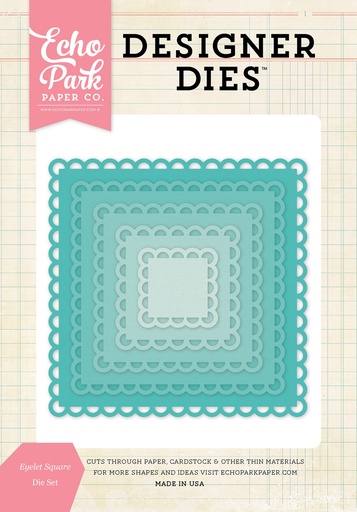 [EPPDIE603] Troqueles - Cuadrados Scallop Bordados