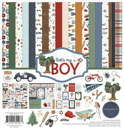 [CBB419016] That's My Boy - Echo Park - Papeles de Collección Premium 12x12 Pulgadas
