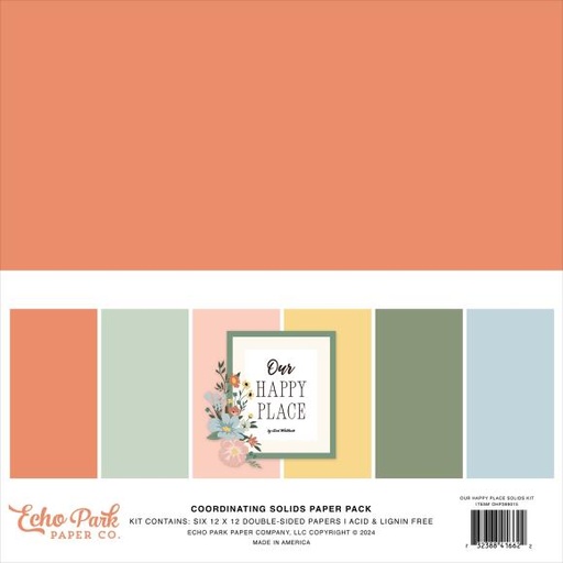 [OHP399015] Our Happy Place - Papeles Sólidos premium 12x12 Pulgadas