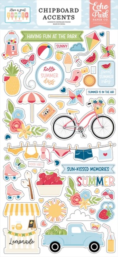 [HAGS424021] Have A Great Summer - Echo Park - Chipboard Accents 6x13 Pulgada