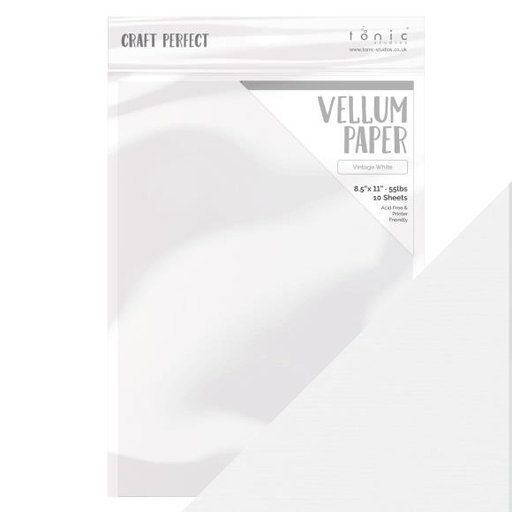 [688178] Papel Pergamino Blanco Vintage 8.5"X11"