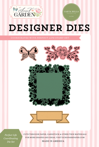 [CBGD421043] Secret Garden - Echo Park - Perfect Life Coordinating Large Die Set