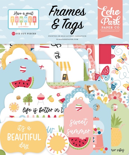 [HAGS424025] Have A Great Summer - Echo Park - Frames & Tags