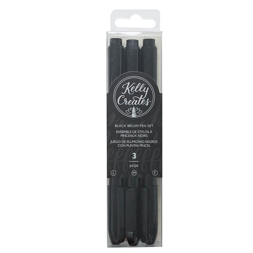[304480] KC 3 Puntas Finas Negras para Lettering