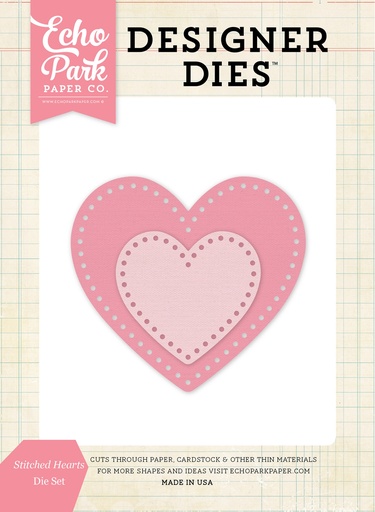 [EPPDIE428] Troqueles - Corazones Bordados