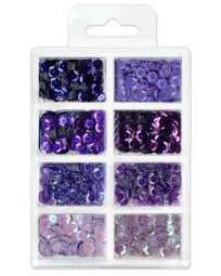 [049526] Lentejuelas para vaso Craft Medley™ Creative Essentials7 mm y 0,56 oz Viola